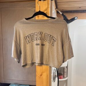 SHEIN Gray Workout Crop Top